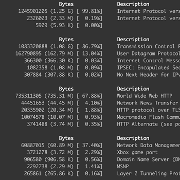 Layer 2/3/4 statistics